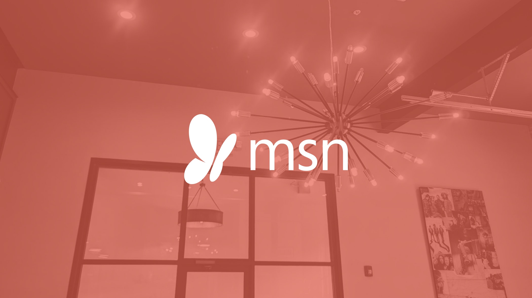 Textured colored image of an interior office with MSN news logo superimposed on top